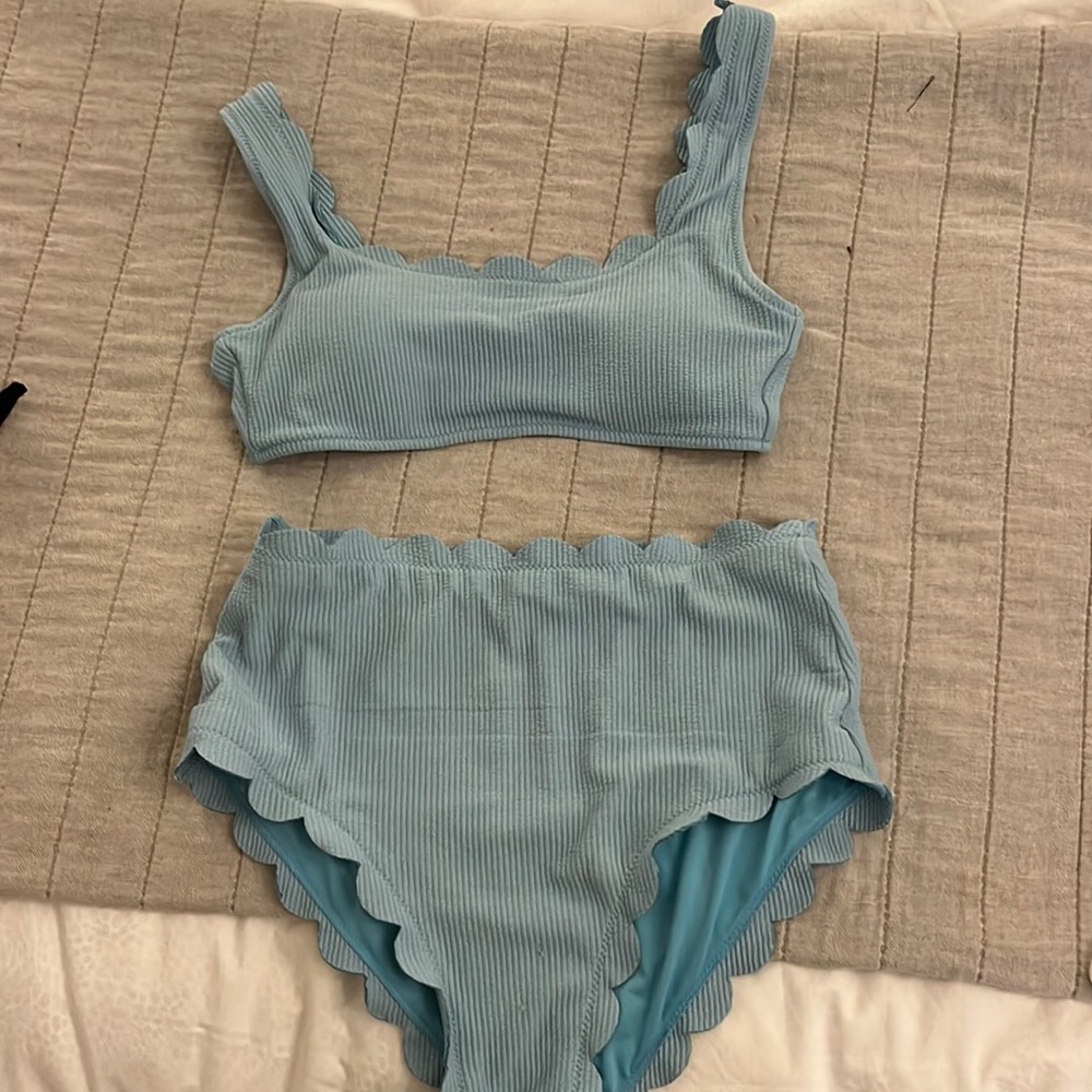 Pink Lily Scalloped Bikini